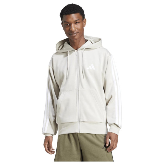Adidas Ανδρική ζακέτα Essentials 3-Stripes Fleece Full-Zip Hoodie